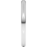 14K White Gold 2 mm Heavyweight Comfort-Fit Half Round Band Size 6