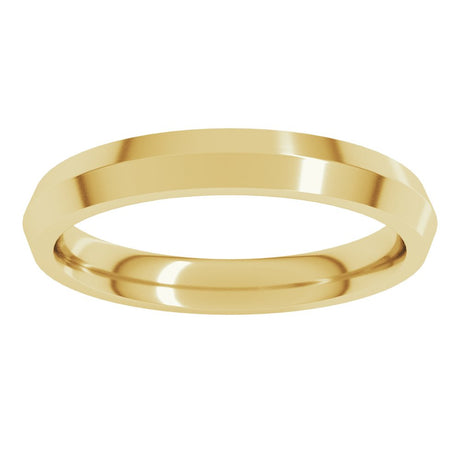 14K Yellow Gold 3 mm Comfort-Fit Knife Band Size 6.5