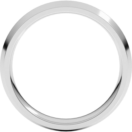 10K White 5 mm Comfort-Fit Knife Band Size 9