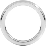 14K White Gold 2 mm Heavyweight Comfort-Fit Half Round Band Size 6