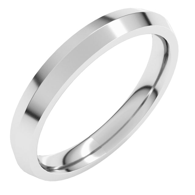 Platinum 3 mm Comfort-Fit Knife Band Size 9