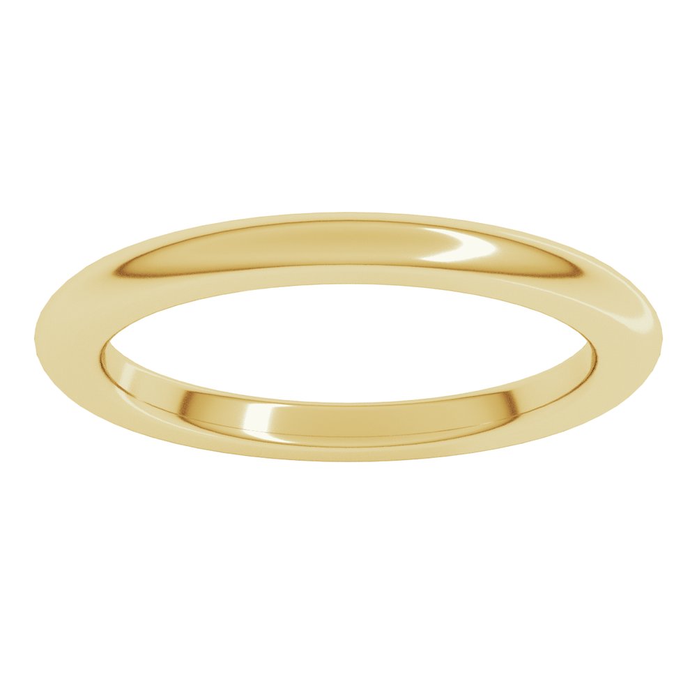 18K Yellow Gold 2 mm Heavyweight Comfort-Fit Half Round Band Size 5