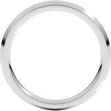 14K X1 White 3 mm Comfort-Fit Knife Band Size 8