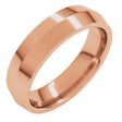 10K Rose 4 mm Knife Edge Comfort Fit Band Size 10