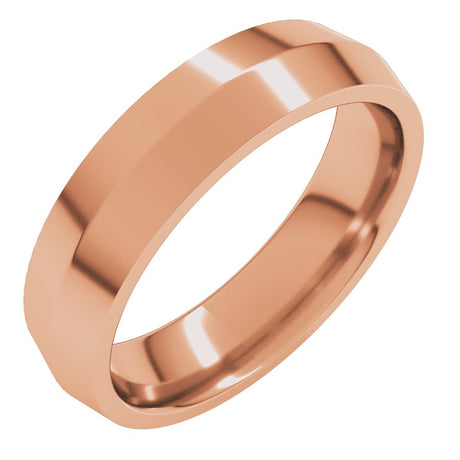 10K Rose 4 mm Knife Edge Comfort Fit Band Size 10