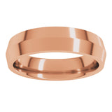 10K Rose 4 mm Knife Edge Comfort Fit Band Size 10