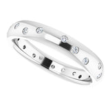 14K White 1/5 CTW Diamond Scattered Accented Band