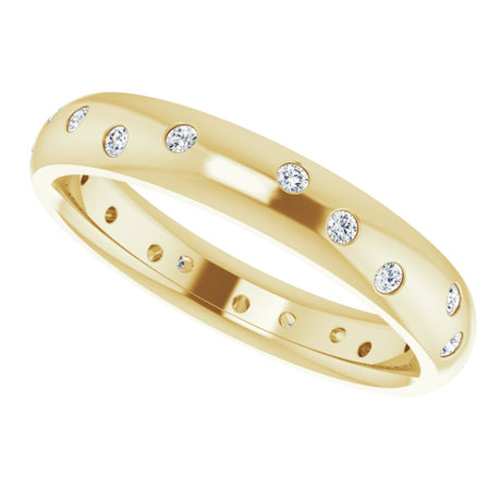 14K Yellow 1/5 CTW Diamond Scattered Accented Band