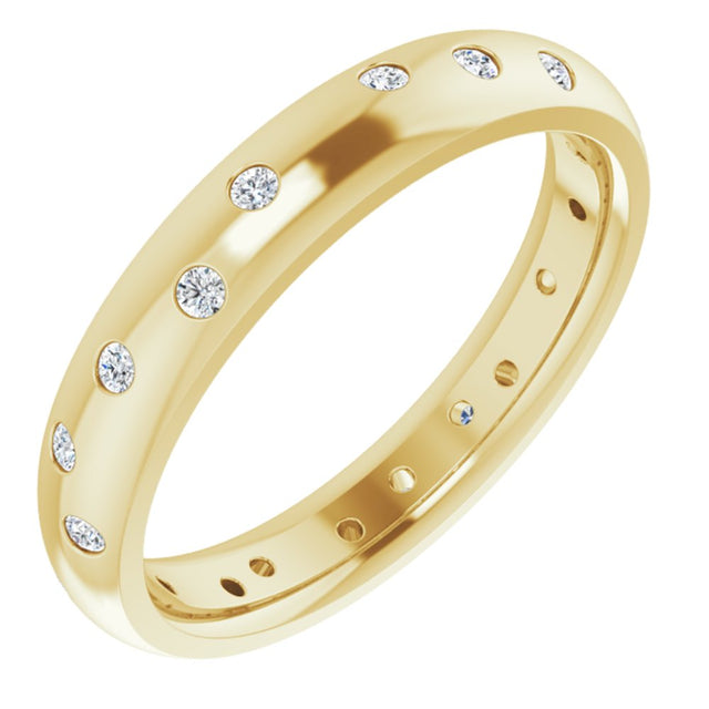 14K Yellow 1/5 CTW Diamond Scattered Accented Band 