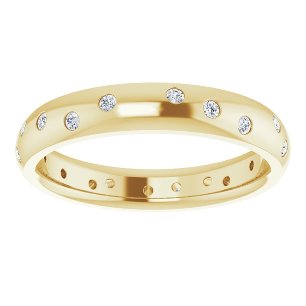 14K Yellow 1/5 CTW Diamond Scattered Accented Band