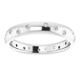 14K White 1/5 CTW Diamond Scattered Accented Band