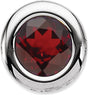 14K White 4 mm Imitation Mozambique Garnet Pendant