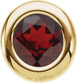 14K Yellow Imitation Mozambique Garnet Birthstone Pendant