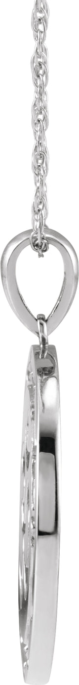 Sterling Silver Om 18" Necklace