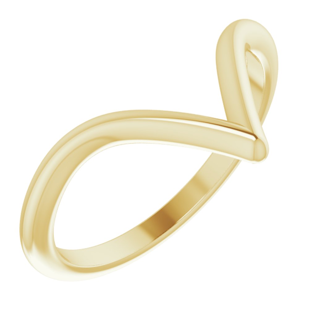 14K Yellow Contour Band