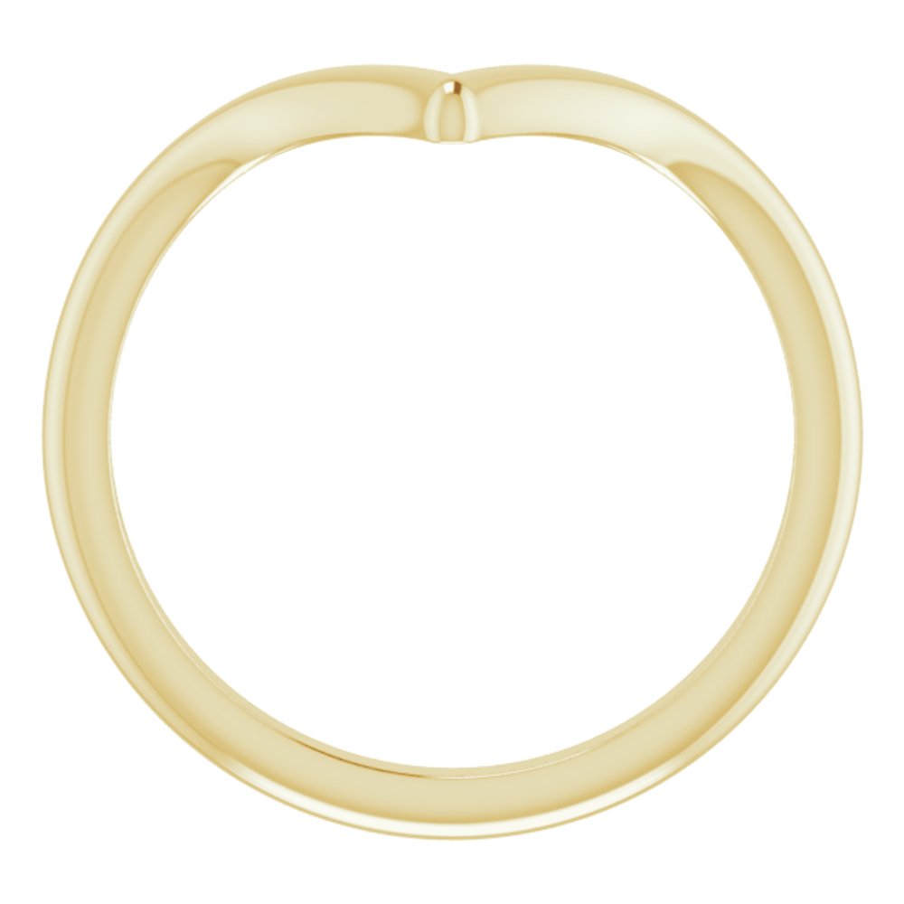 14K Yellow Contour Band