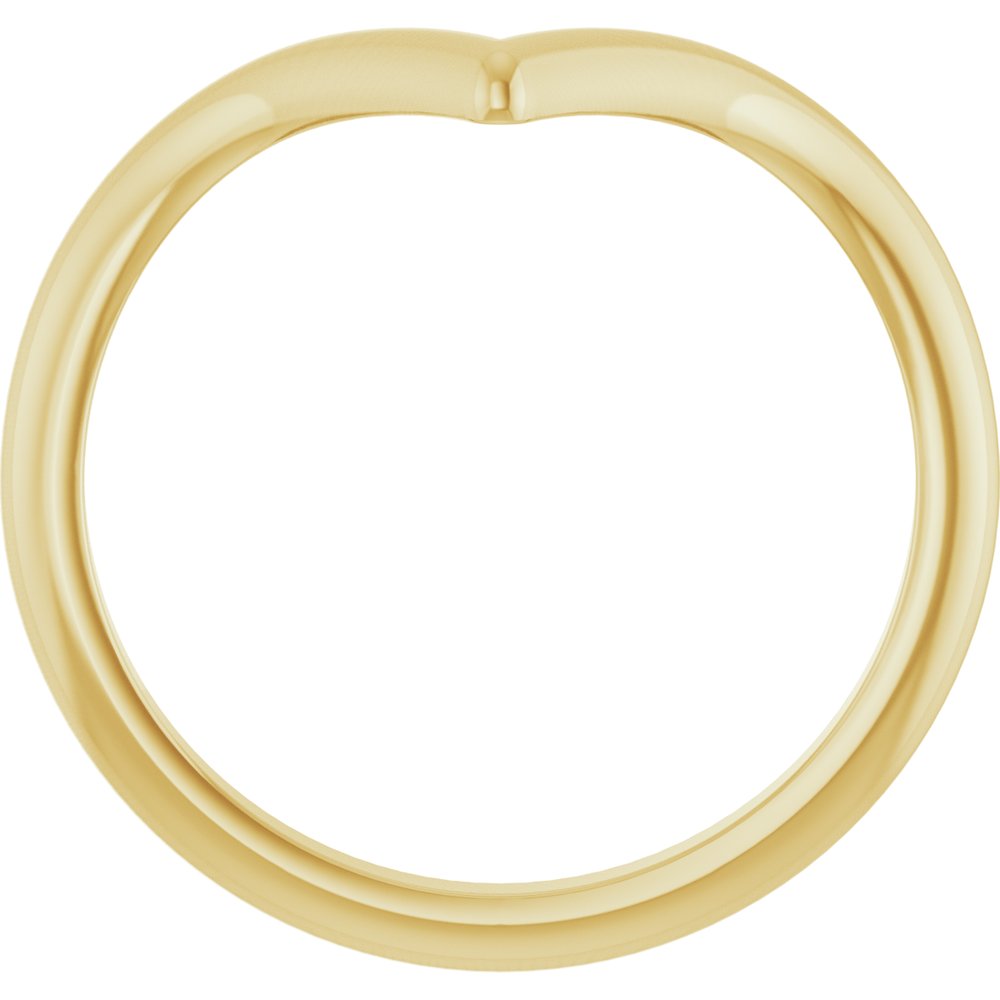 14K Yellow Gold Contour Band