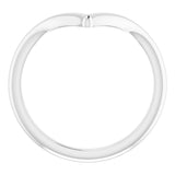 14K White Contour Band