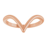 14K Rose Gold Contour Band