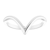 14K White Contour Band