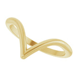 14K Yellow Gold Contour Band