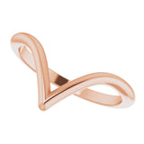 14K Rose Contour Band