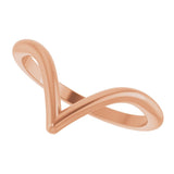 14K Rose Gold Contour Band