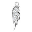 14K White 12.2x3.7 mm Right .015 CTW Natural Diamond Angle Wing Dangle