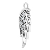 14K White 12.2x3.7 mm Right .015 CTW Natural Diamond Angle Wing Dangle