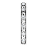 14K White 1/3 CTW Natural Diamond Floral Eternity Band Size 7