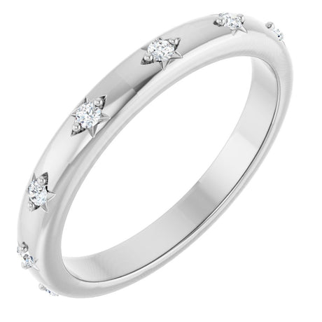 14K White Gold .07 CTW Lab-Grown Diamond Eternity Band Size 7
