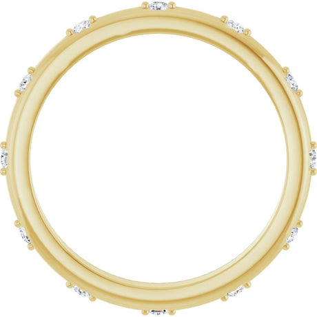 14K Yellow Gold .07 CTW Lab-Grown Diamond Eternity Band Size 5.5