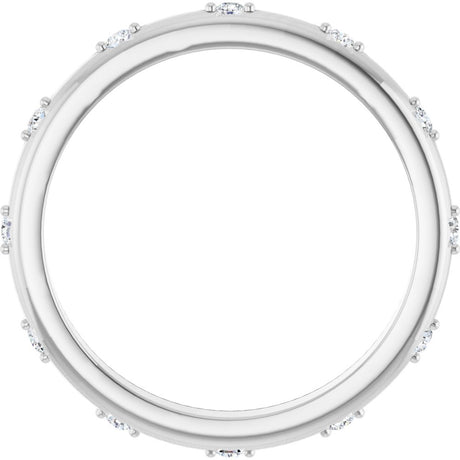 14K White Gold .07 CTW Lab-Grown Diamond Eternity Band Size 7