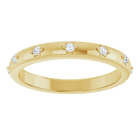 14K Yellow Gold .07 CTW Lab-Grown Diamond Eternity Band Size 5.5