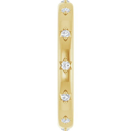 14K Yellow Gold .07 CTW Lab-Grown Diamond Eternity Band Size 5.5