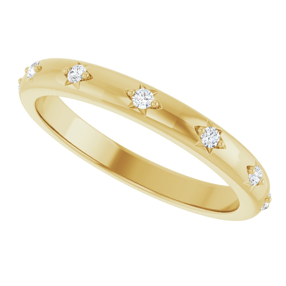 14K Yellow Gold .07 CTW Lab-Grown Diamond Eternity Band Size 5.5