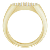 14K Yellow Gold 1/4 CTW Natural Diamond Signet Ring