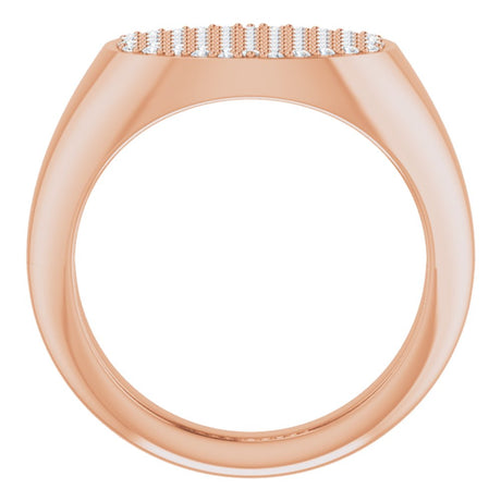 14K Rose Gold 1/4 CTW Natural Diamond Signet Ring