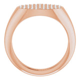 14K Rose Gold 1/4 CTW Natural Diamond Signet Ring