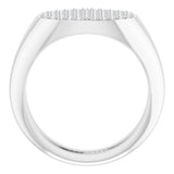 14K White Gold 1/4 CTW Natural Diamond Signet Ring