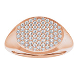 14K Rose Gold 1/4 CTW Natural Diamond Signet Ring