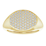 14K Yellow Gold 1/4 CTW Natural Diamond Signet Ring