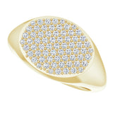 14K Yellow Gold 1/4 CTW Natural Diamond Signet Ring