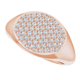 14K Rose Gold 1/4 CTW Natural Diamond Signet Ring