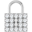 14K White 1/2 CTW Natural Diamond Lock Pendant