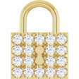 14K Yellow Gold 1/2 CTW Natural Diamond Lock Pendant