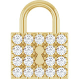14K Yellow Gold 1/2 CTW Natural Diamond Lock Pendant