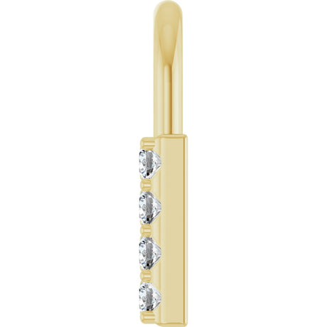 14K Yellow Gold 1/2 CTW Natural Diamond Lock Pendant