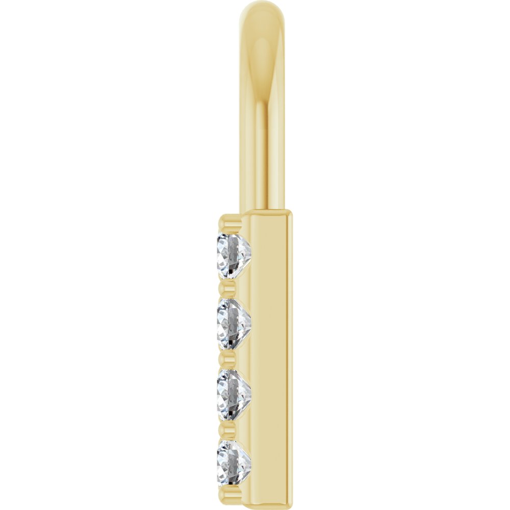 14K Yellow Gold 1/2 CTW Natural Diamond Lock Pendant