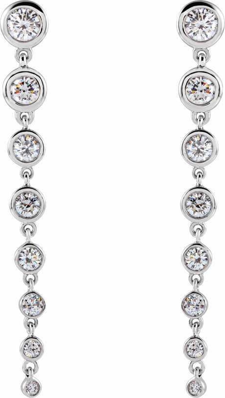 14K White Gold 1 3/4 CTW Lab-Grown Diamond Earrings